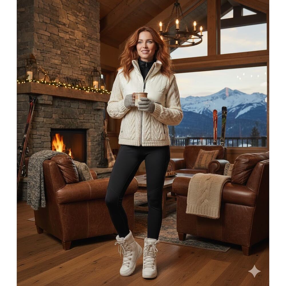 Free People Movement Hit The Slopes Jacket Vanilla Girl Cozy‎ Chic Sz. S White